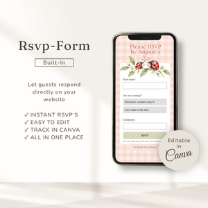 Ladybug Baby Shower Website Invitation with RSVP BS343