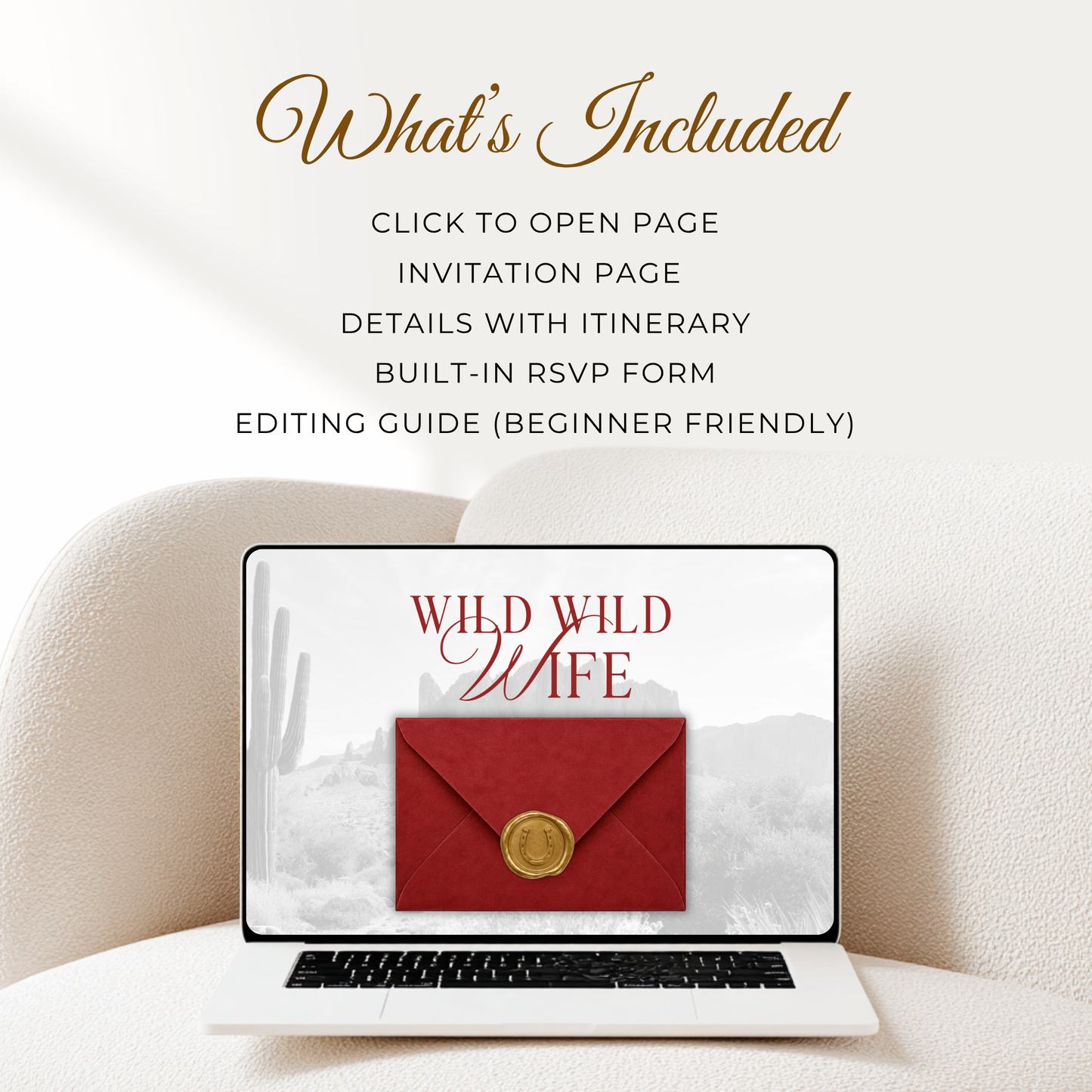 Last Rodeo Bachelorette Website Invitation with RSVP L147