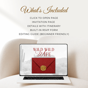 Last Rodeo Bachelorette Website Invitation with RSVP L147