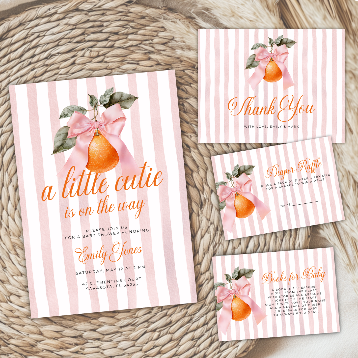 Little Cutie Baby Shower Invitation Bundle BS299