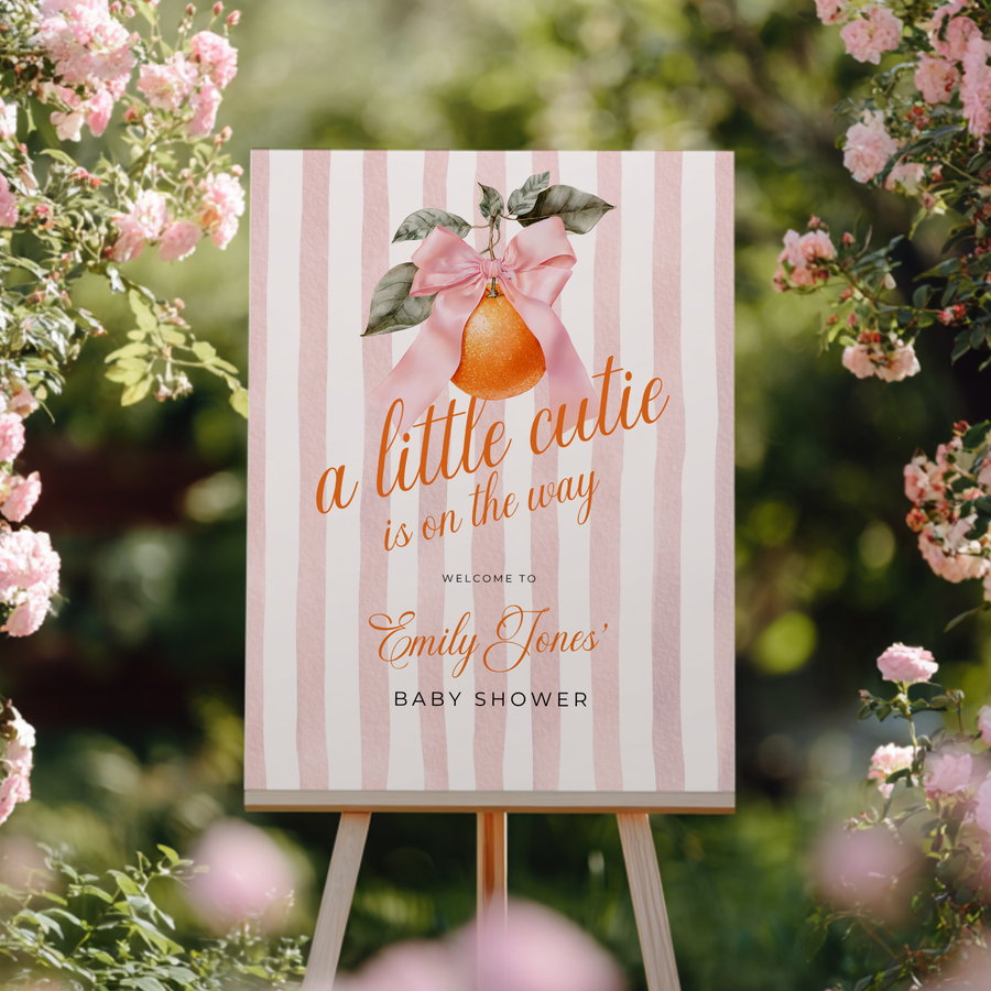 Little Cutie Baby Shower Welcome Sign BS299