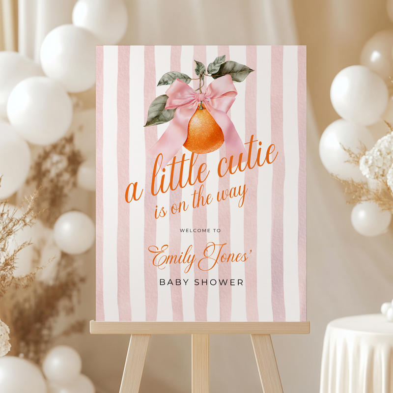 Little Cutie Baby Shower Welcome Sign BS299