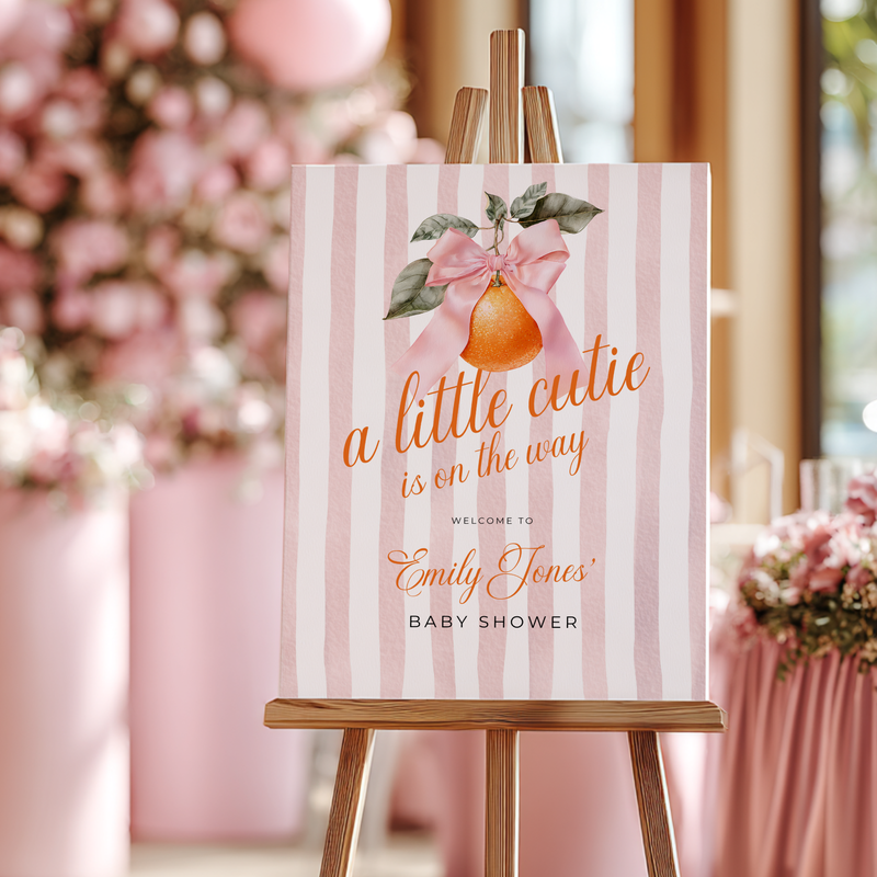 Little Cutie Baby Shower Welcome Sign BS299