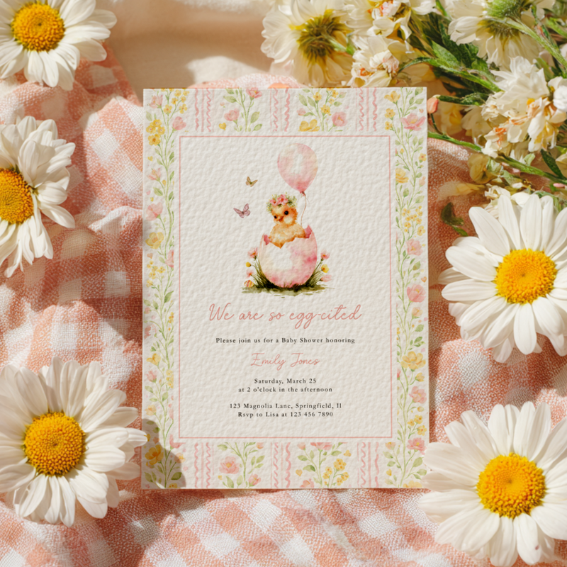 Little Chick Spring Baby Shower Invitation BS287