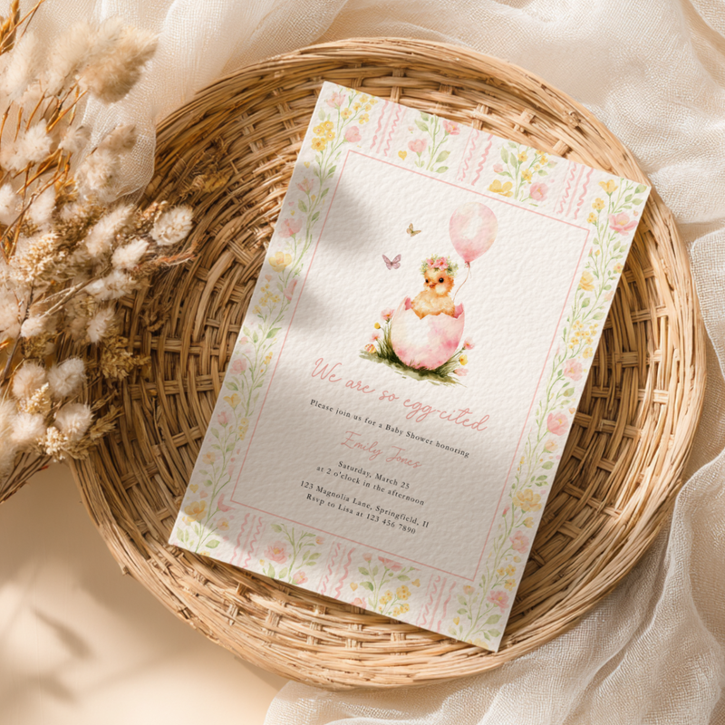 Little Chick Spring Baby Shower Invitation BS287