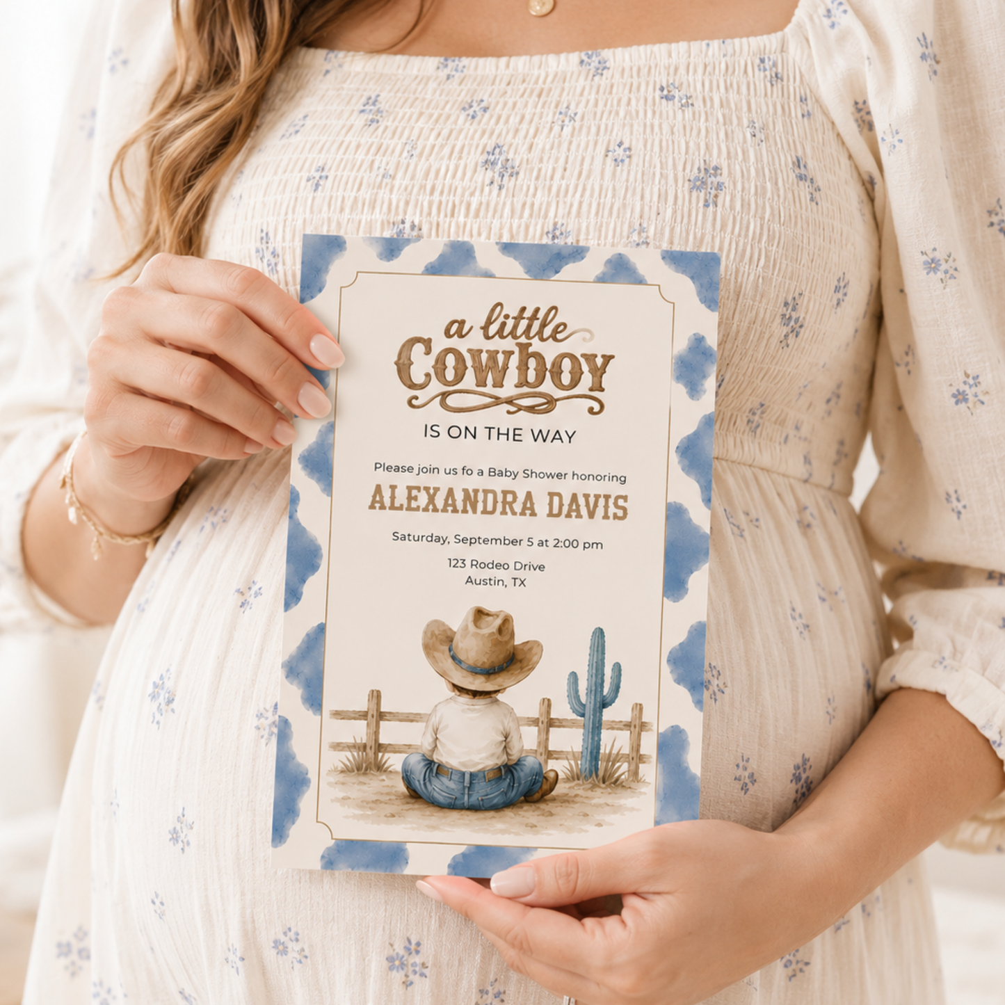 Little Cowboy Baby Shower Invitation L141