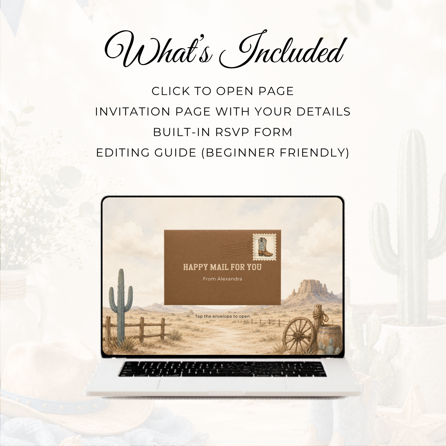 Little Cowboy Baby Shower Website Invitation with RSVP L141