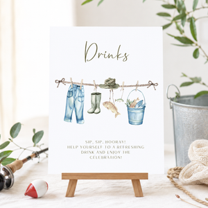 Little Fisherman Fishing Baby Shower Table Signs Bundle BS160