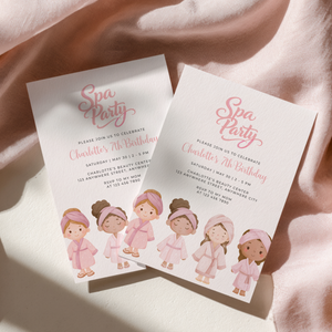 Little Girls Spa Party Invitation L122