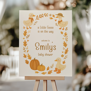 Baby Shower Welcome Sign - Little Goose Fall Theme BS206