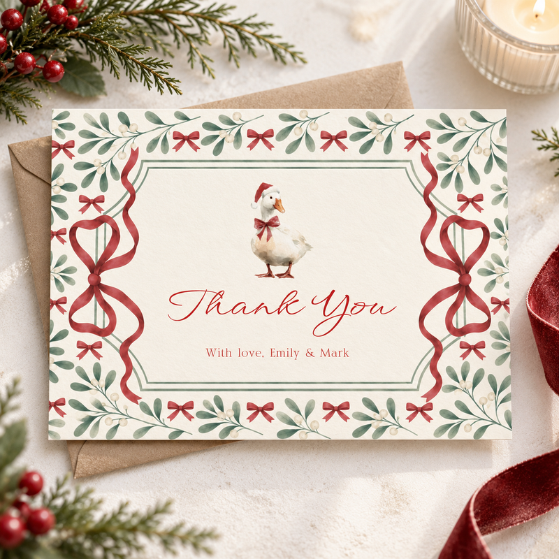 Little Goose Christmas Baby Shower Invitation Bundle BS251