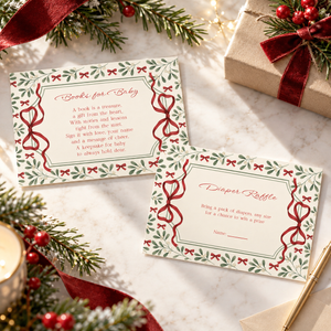 Little Goose Christmas Baby Shower Invitation Bundle BS251