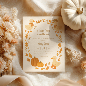 Baby Shower Invitation - Fall Little Goose On The Way BS206