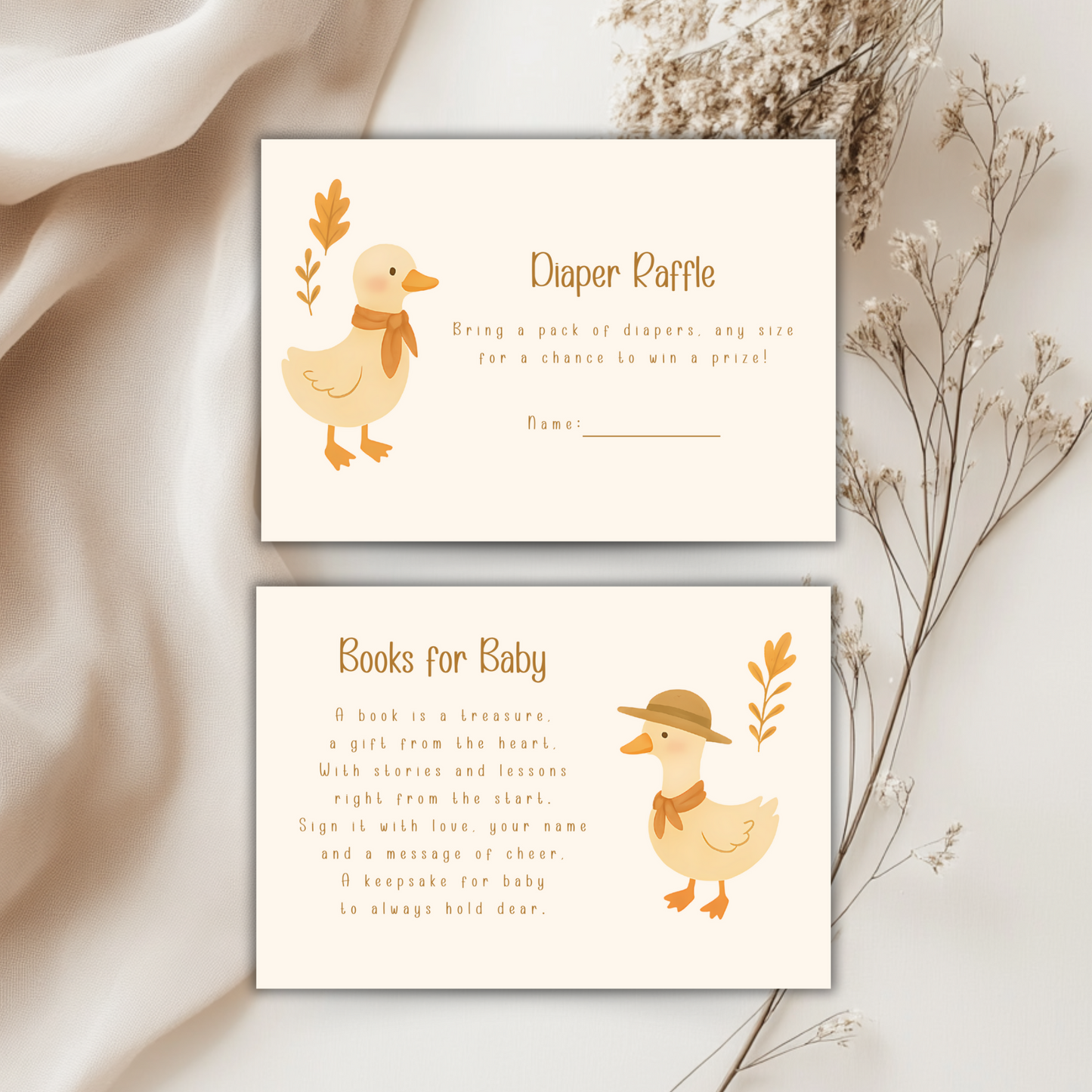 Baby Shower Invitation Bundle - Fall Little Goose Farmhouse BS206