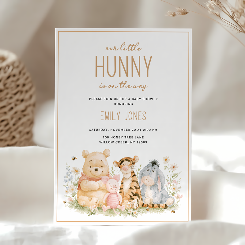 Little Hunny Storybook Baby Shower Invitation BS322