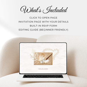Little Pearl Baby Shower Website Template - Elegant RSVP Website