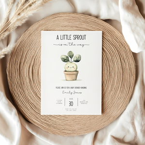 Baby Shower Invitation Bundle - A Little Sprout Is On The Way BS83