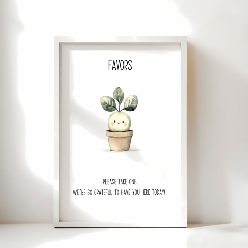 Baby Shower Table Sign Bundle - A Little Sprout Is On The Way BS83