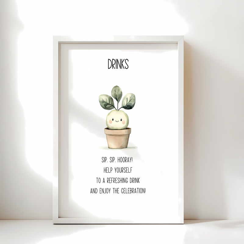 Baby Shower Table Sign Bundle - A Little Sprout Is On The Way BS83