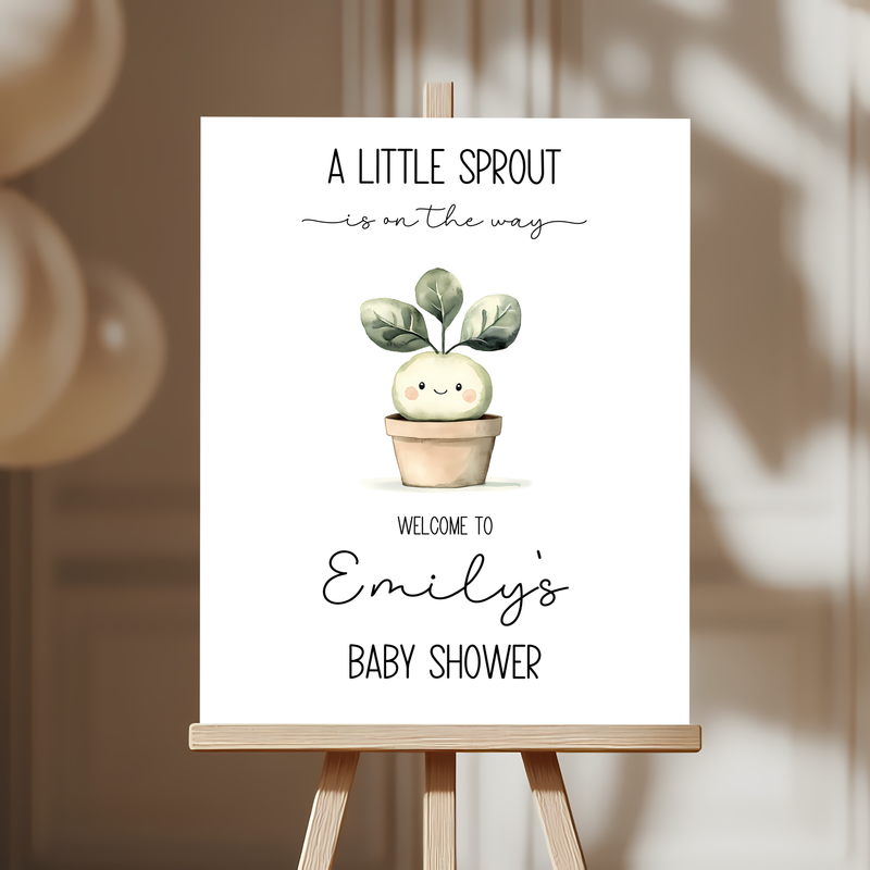 Baby Shower Welcome Sign - Little Sprout Locally Grown Farmers Market BS83