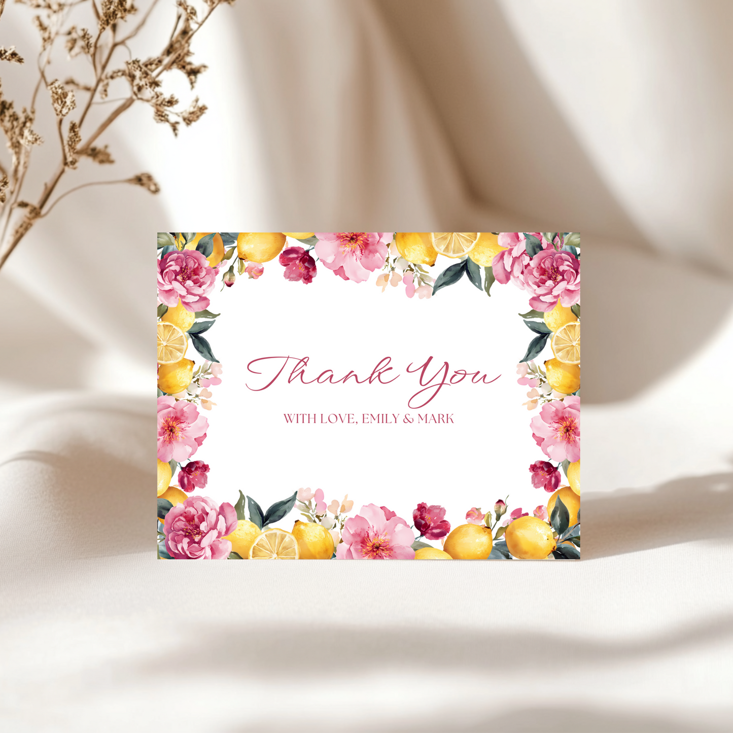 Baby Shower Invitation Bundle - Floral Lemon Vintage Little Sweetie BS115