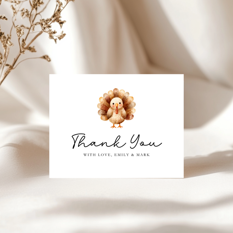 Baby Shower Invitation Bundle - A Little Turkey Fall Thanksgiving BS254