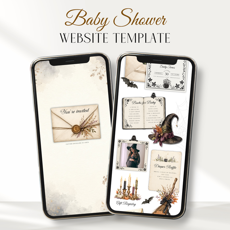 Little Boo Baby Shower Website Invitation with RSVP BS219