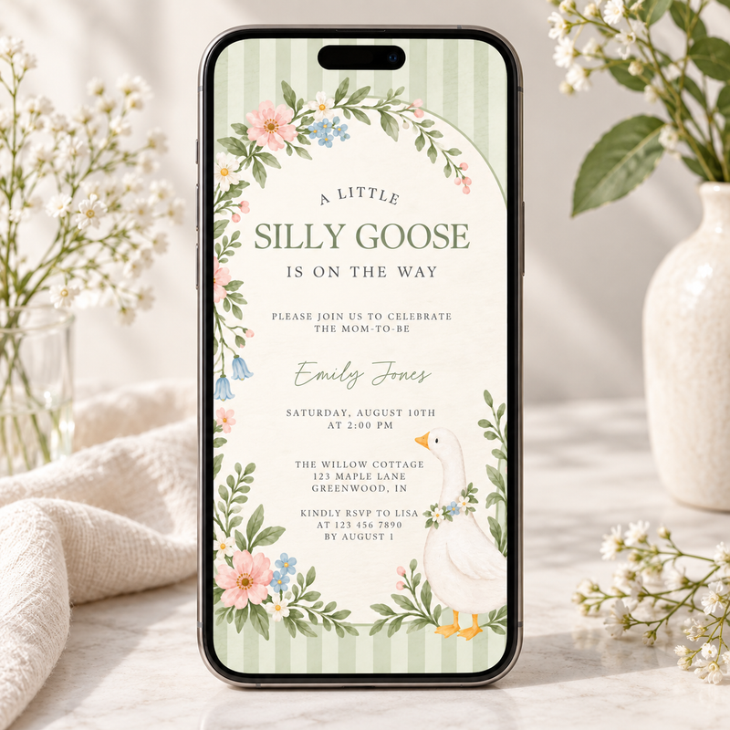 Little Goose Baby Shower Invitation Bundle BS334