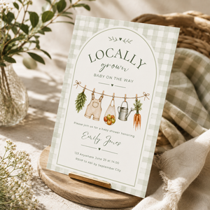Locally Grown Baby Shower Invitation BS313
