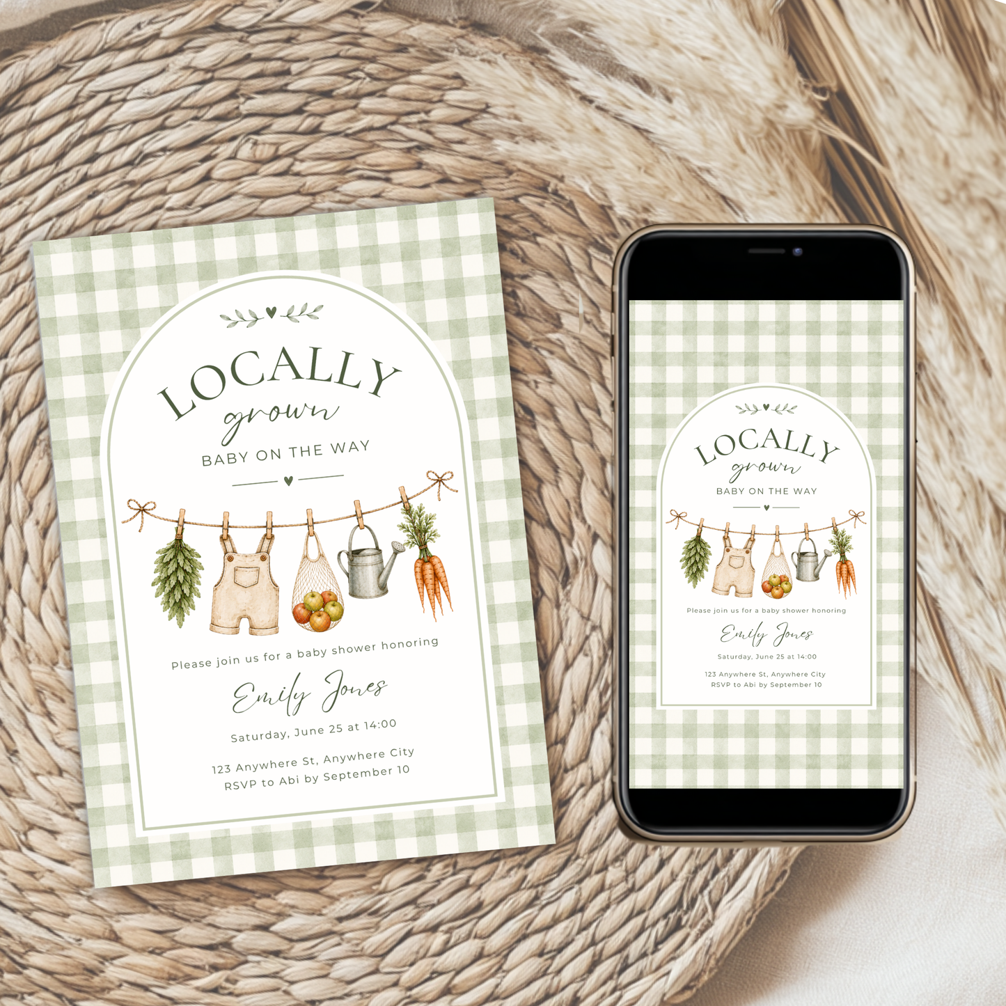 Locally Grown Baby Shower Invitation Bundle BS313