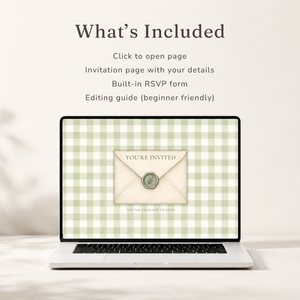 Locally Grown Baby Shower Website Invitation with RSVP BS313