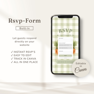 Locally Grown Baby Shower Website Invitation with RSVP BS313