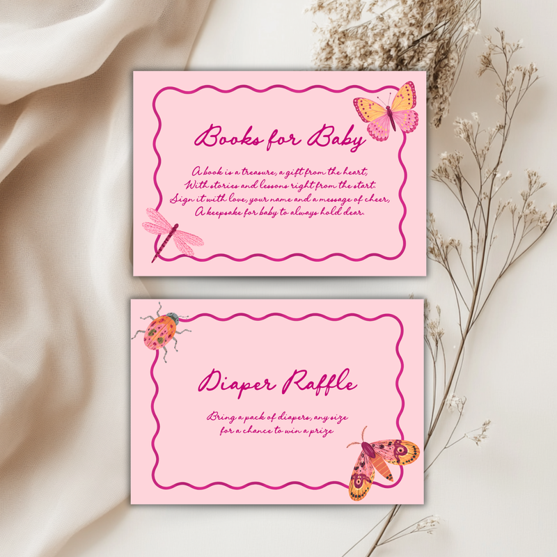 Love Bug Baby Shower Invitation Bundle Pink BS306