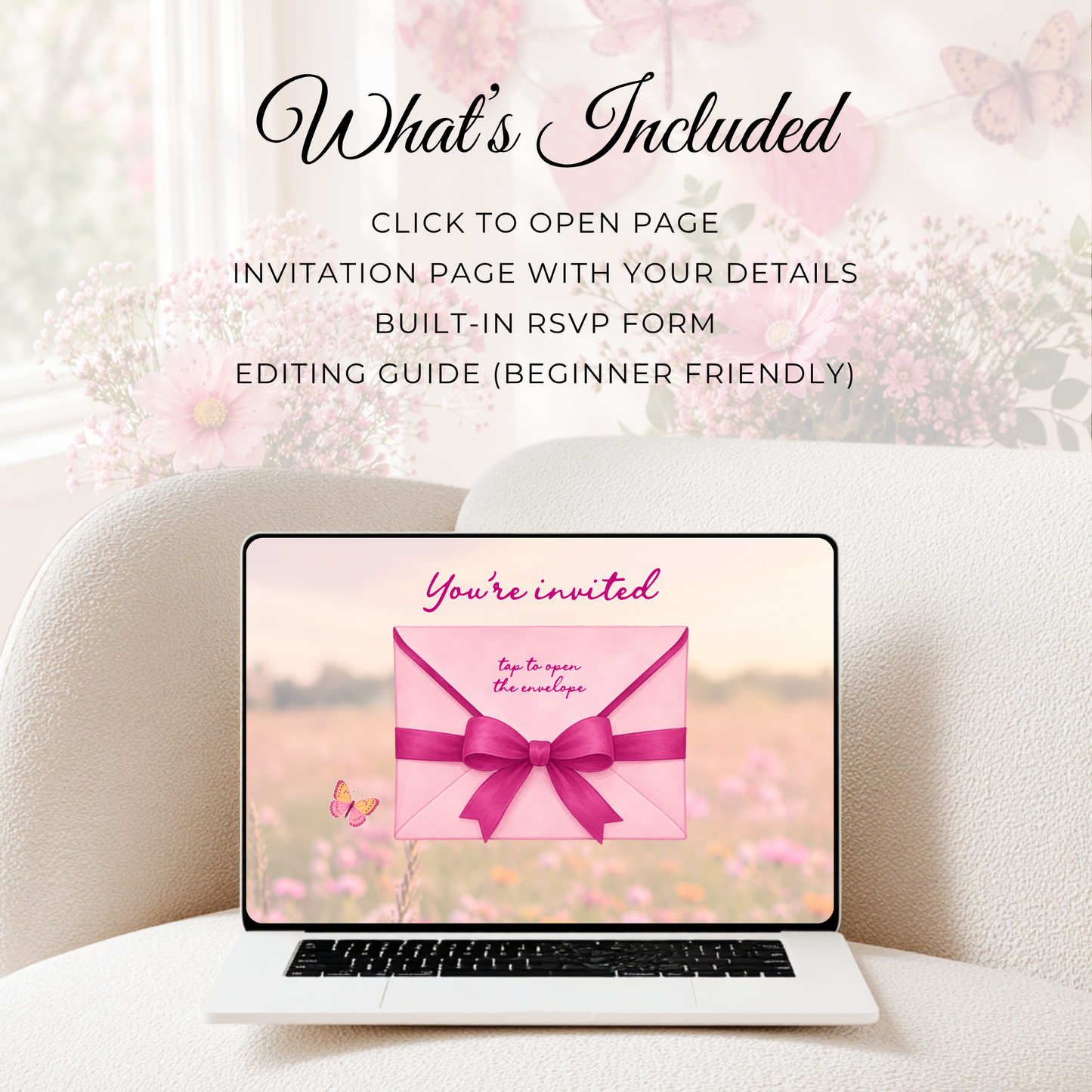 Love Bug Baby Shower Website Invite with RSVP BS306