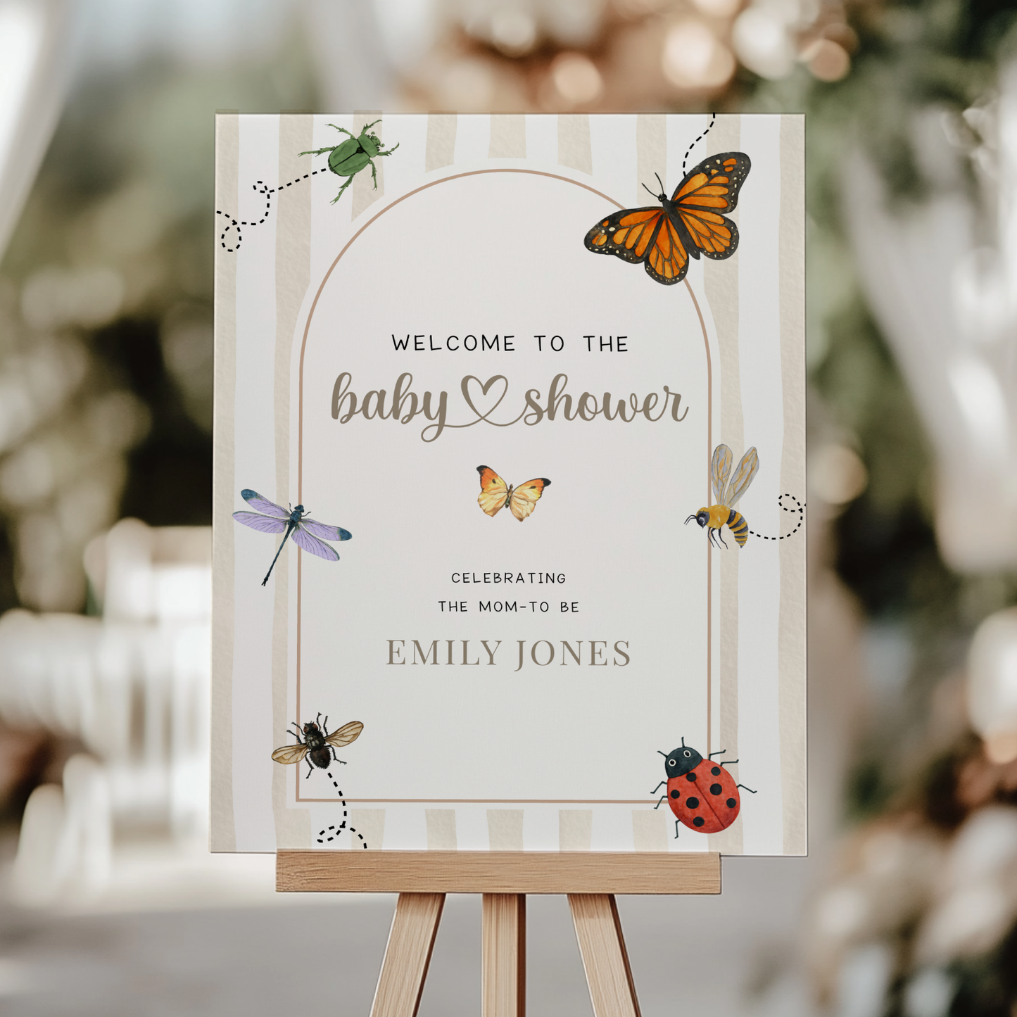 Love Bug Baby Shower Welcome Sign BS276