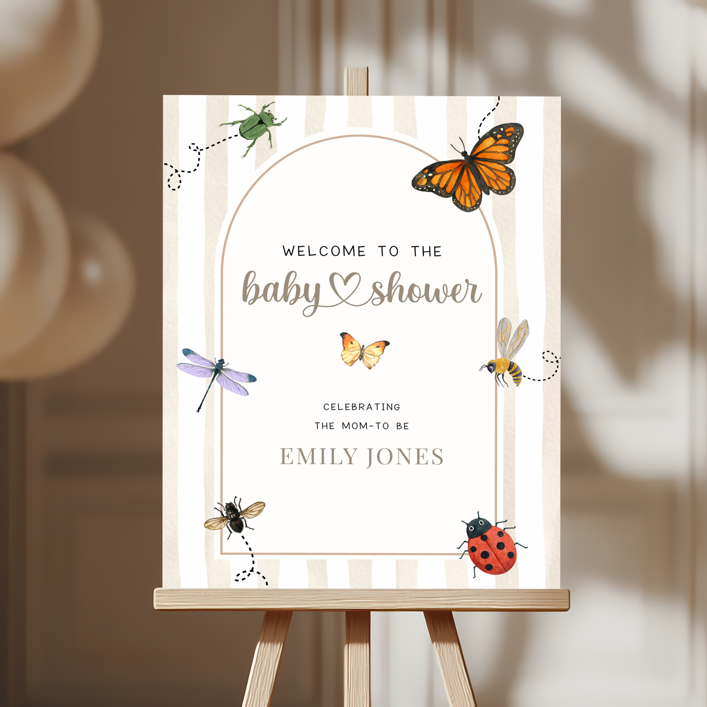 Love Bug Baby Shower Welcome Sign BS276