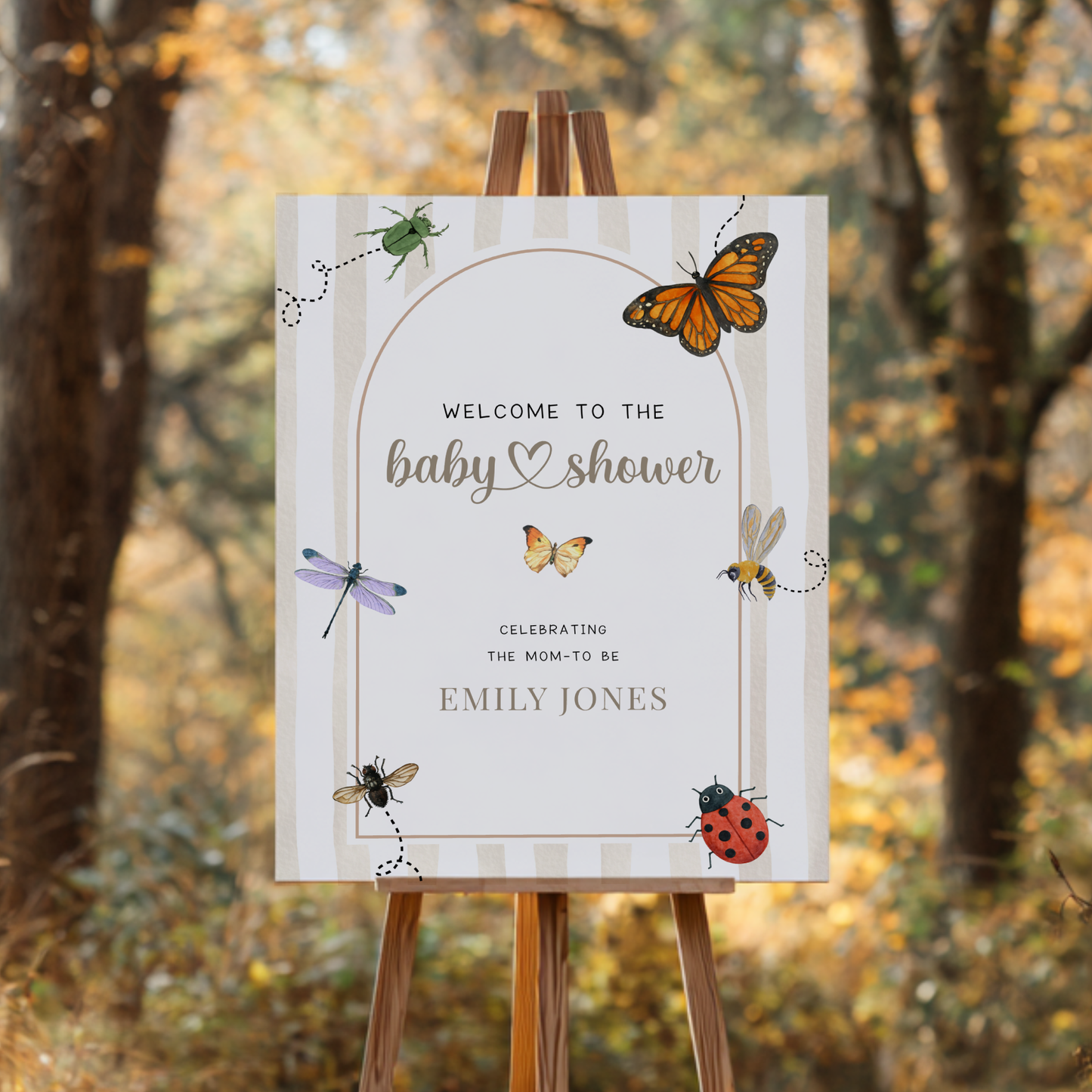 Love Bug Baby Shower Welcome Sign BS276