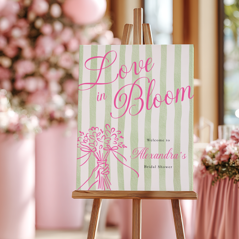 Love In Bloom Bridal Shower Welcome Sign L128
