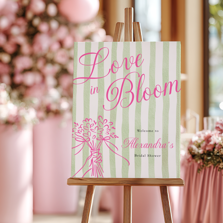 Love In Bloom Bridal Shower Welcome Sign L128