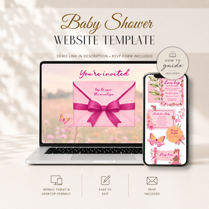 Love Bug Baby Shower Website Invite with RSVP BS306