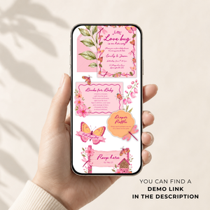 Love Bug Baby Shower Website Invite with RSVP BS306