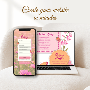 Love Bug Baby Shower Website Invite with RSVP BS306