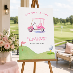 New To The Club Baby Shower Welcome Sign Pink BS282