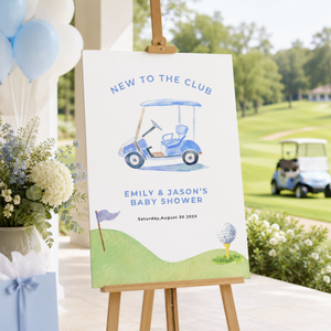 New To The Club Baby Shower Welcome Sign Blue BS282