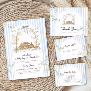 Oh Deer Boy Baby Shower Invitation Bundle BS252
