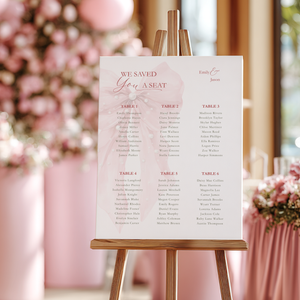 Pink Bow Seating Chart for Wedding / Baby Shower BS164