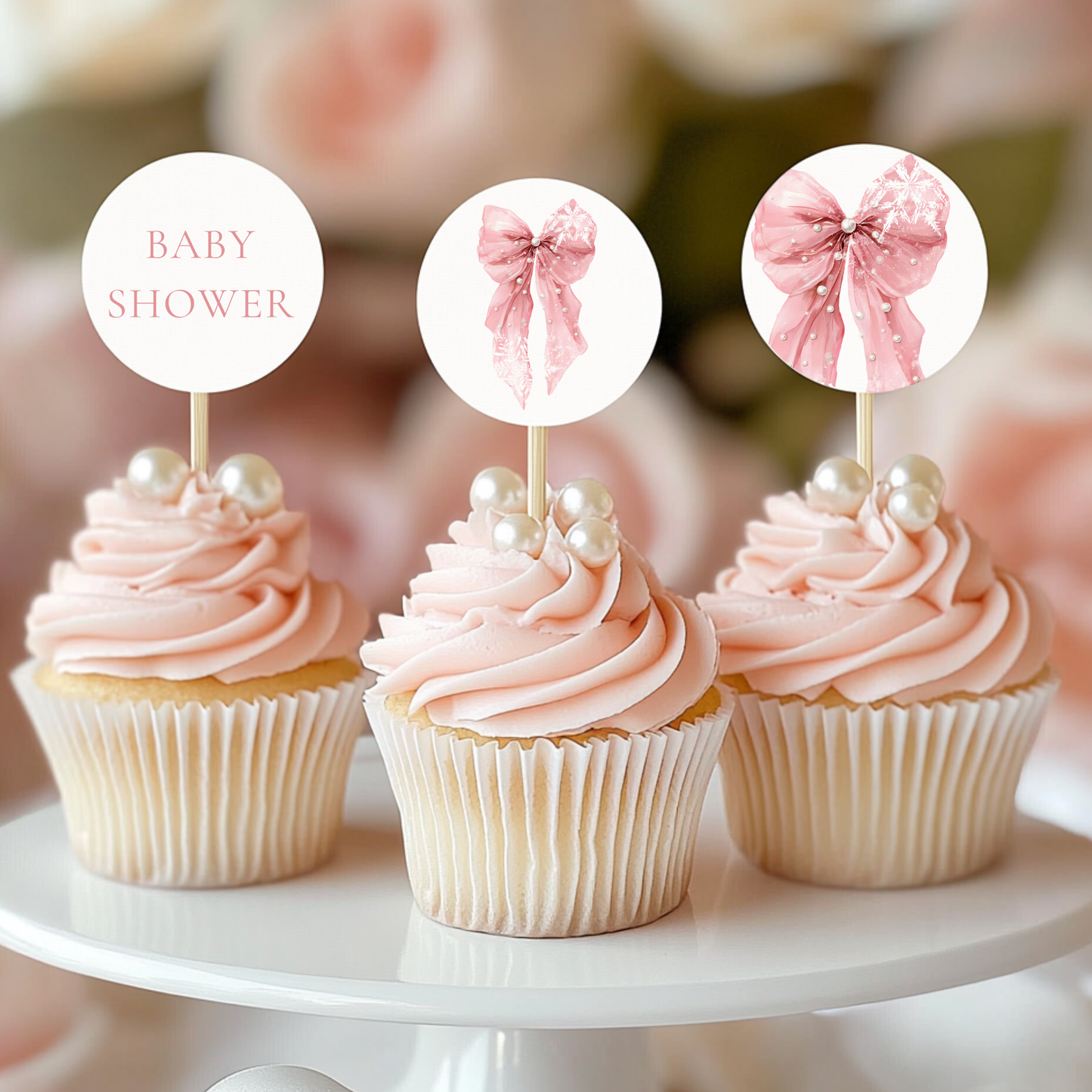 Pink Bow Winter Baby Shower Bundle BS257