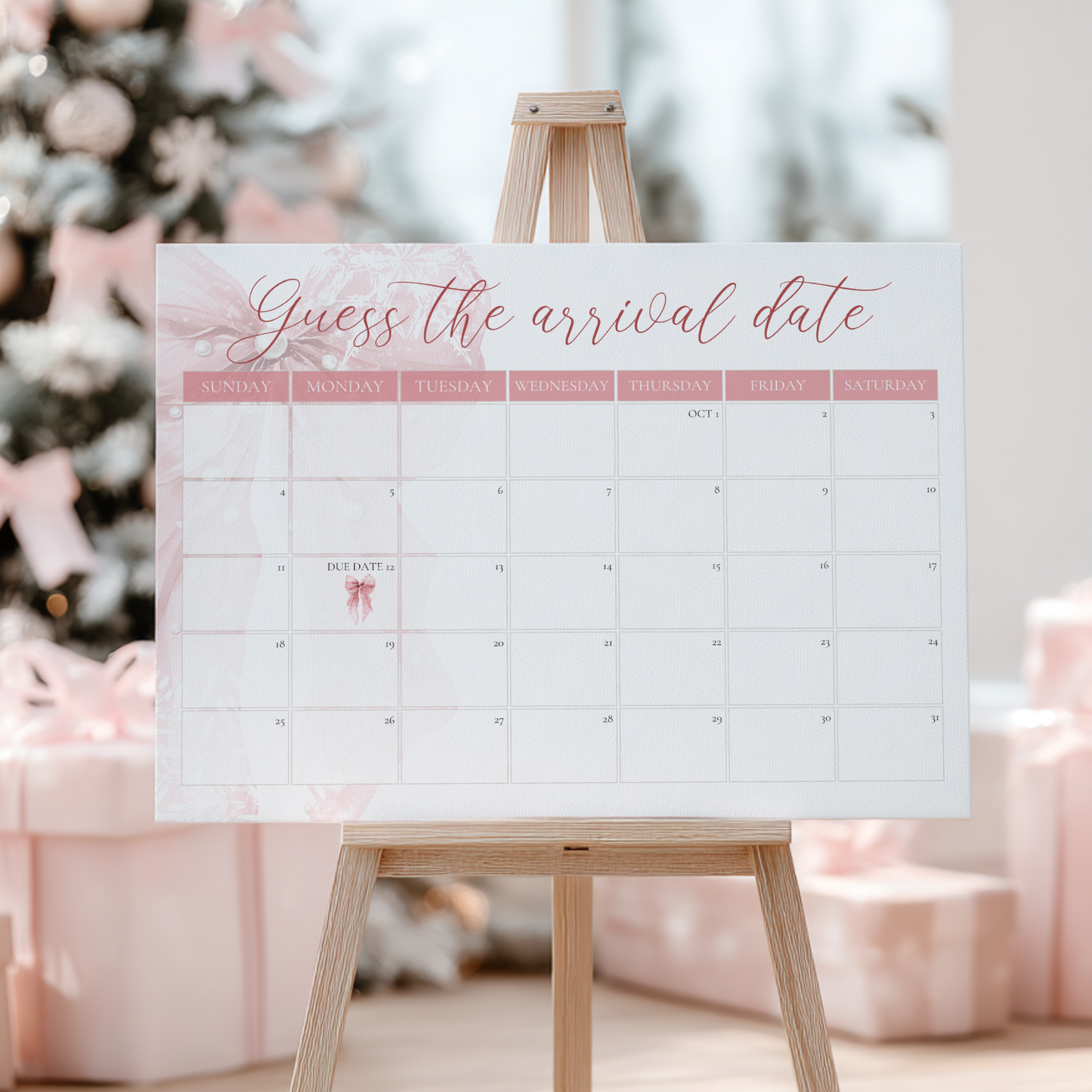 Pink Bow Winter Baby Shower Bundle BS257