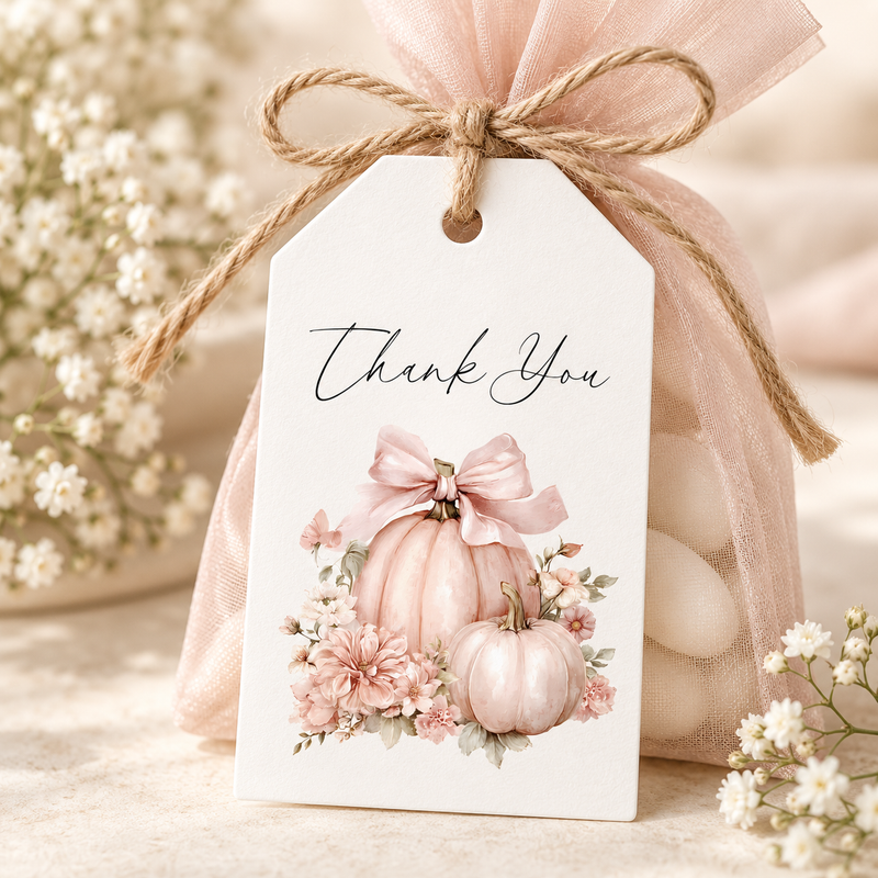 A Little Pumpkin Is On The Way Pink Baby Shower Mega Bundle  BS233