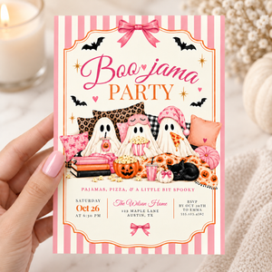 Boo-Jama Halloween Pajama Party Invitation L171